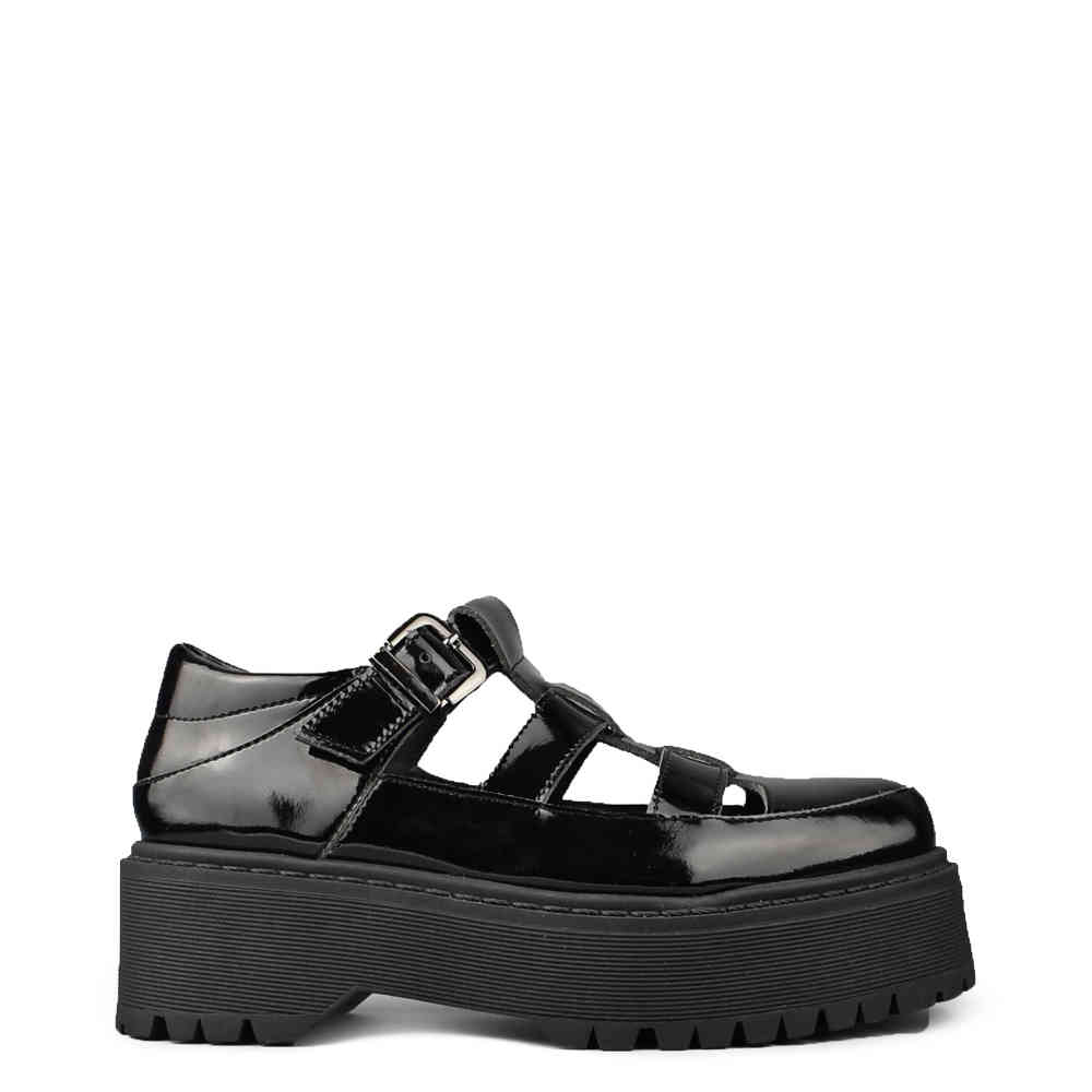 Altercore - Silvia Patent Vegan Chaussures basses - Noir